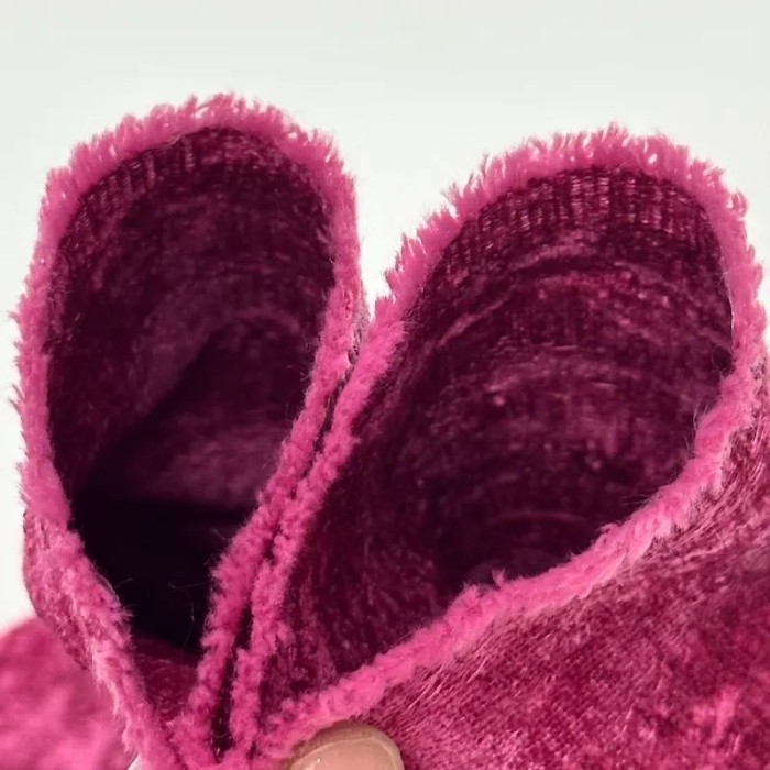 Tissu velours polyester froissé non extensible fuchsia Tissu velours polyester froissé non extensible fuchsia