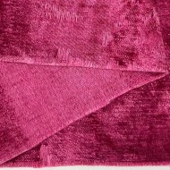 Tissu velours polyester froissé non extensible fuchsia Tissu velours polyester froissé non extensible fuchsia