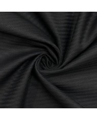 Tissu cotonnade coton polyester à fines rayures satinées noir Tissu cotonnade coton polyester à fines rayures satinées noir