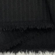 Tissu cotonnade coton polyester à fines rayures satinées noir Tissu cotonnade coton polyester à fines rayures satinées noir
