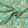 Tissu coton imprimé Marguerite vert Tissu coton imprimé Marguerite vert