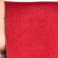 Tisssu velours entoilé polyester uni rouge Tisssu velours entoilé polyester uni rouge