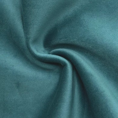 Tisssu velours polaire entoilé feutre occultant polyester uni bleu canard Tisssu velours polaire entoilé feutre occultant polyester uni bleu canard