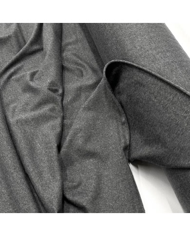 Tissu jersey polyester élasthanne uni gris foncé