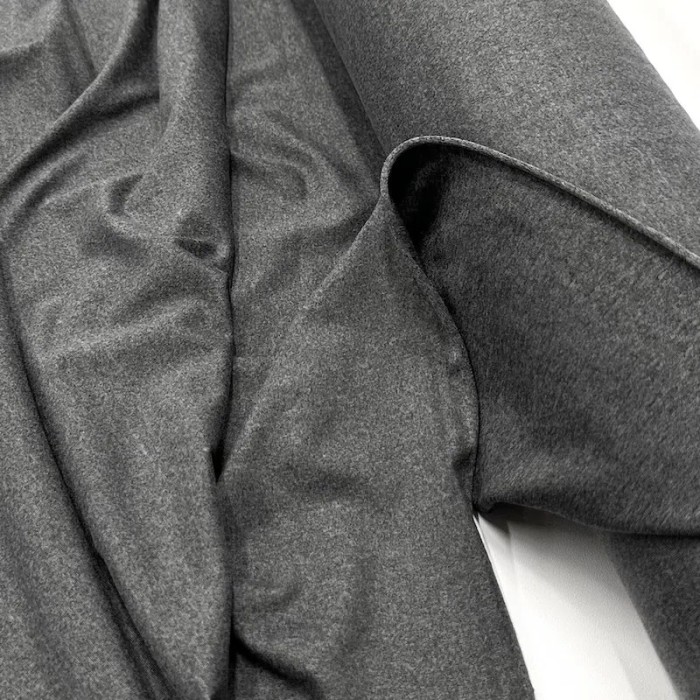 Tissu jersey polyester élasthanne uni gris foncé Tissu jersey polyester élasthanne uni gris foncé