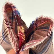 Tissu 100% coton écossais à carreaux rose bleu multicolores Tissu 100% coton écossais à carreaux rose bleu multicolores