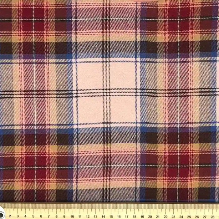 Tissu 100% coton écossais à carreaux rose bleu multicolores Tissu 100% coton écossais à carreaux rose bleu multicolores