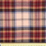 Tissu 100% coton écossais à carreaux rose bleu multicolores Tissu 100% coton écossais à carreaux rose bleu multicolores