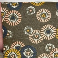 Tissu coton enduit soleil levant bronze