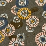 Tissu coton enduit soleil levant bronze