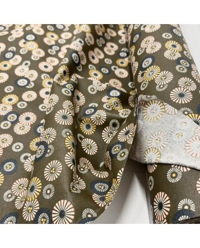 Tissu coton enduit soleil levant bronze