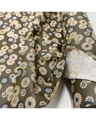 Tissu coton enduit soleil levant bronze