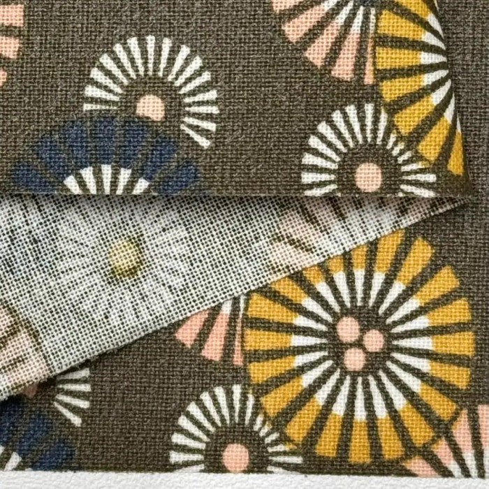 Tissu coton enduit soleil levant bronze