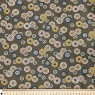 Tissu coton enduit soleil levant bronze