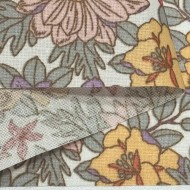 Tissu coton enduit Lolita fleuri multi-couleur pastel