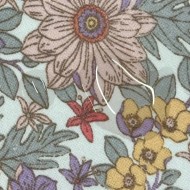 Tissu coton enduit Lolita fleuri multi-couleur pastel