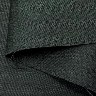 Tissu crêpe de Laine gris verté - Haute couture