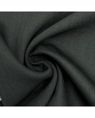 Tissu crêpe de Laine gris verté - Haute couture