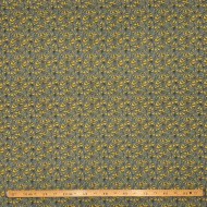 Tissu coton enduit Janaina Feuillages sur fond jaune