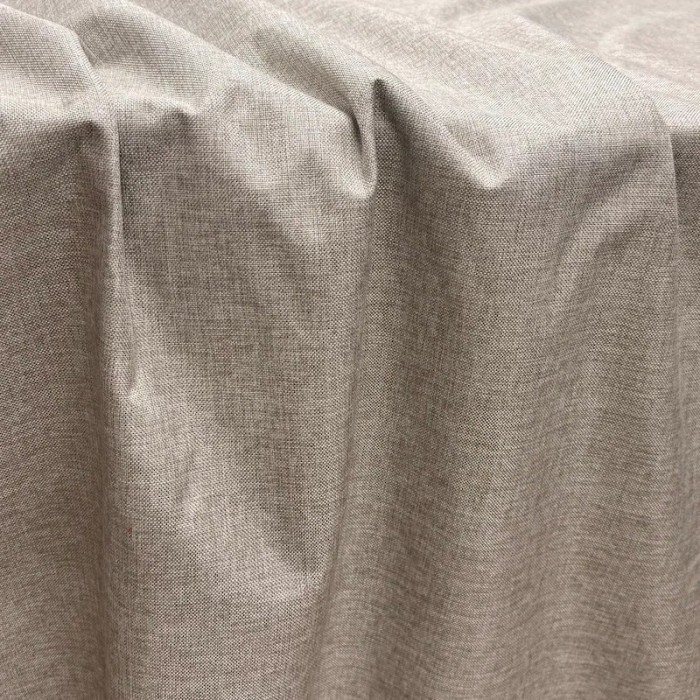 Tissu Occultant Polyester 3 Couches Phonique Thermique Uni Aspect Lin Grège