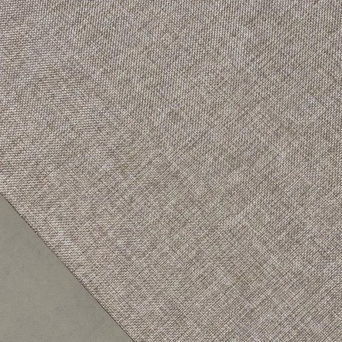 Tissu Occultant Polyester 3 Couches Phonique Thermique Uni Aspect Lin Grège