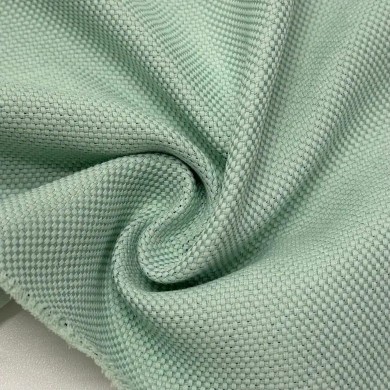Tissu Occultant Polyester Aspect Grainé Uni Vert d'eau