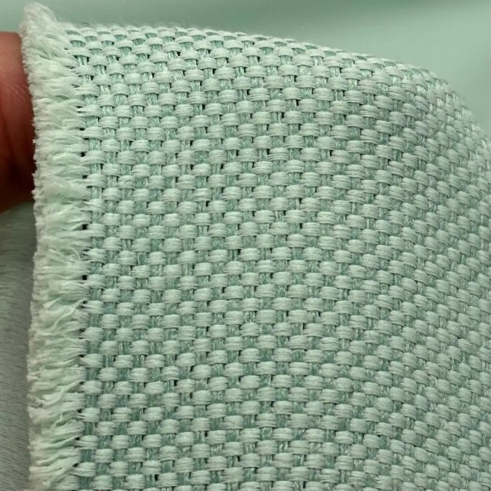 Tissu Occultant Polyester Aspect Grainé Uni Vert d'eau