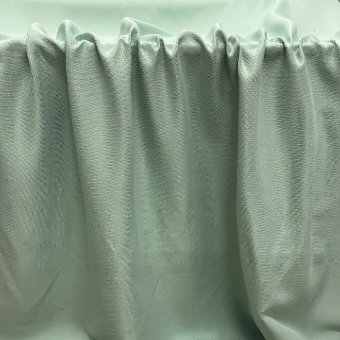 Tissu Occultant Polyester Aspect Grainé Uni Vert d'eau