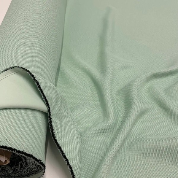 Tissu Occultant Polyester Aspect Grainé Uni Vert d'eau