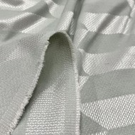 Tissu Jacquard Coton Polyester Géométrique Bicolore Vert de Gris