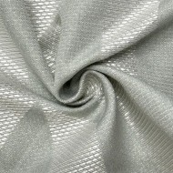 Tissu Jacquard Coton Polyester Géométrique Bicolore Vert de Gris