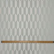 Tissu Jacquard Coton Polyester Géométrique Bicolore Vert de Gris