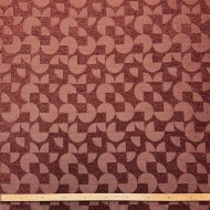 Tissu Jacquard Polyester Chenille Géométrique Réversible brique