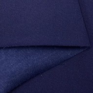 Tissu Sergé Polyamide Viscose Uni Bleu Foncé Violacé Stretch Gratté à l'Envers