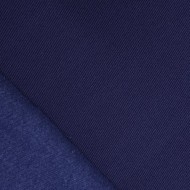 Tissu Sergé Polyamide Viscose Uni Bleu Foncé Violacé Stretch Gratté à l'Envers