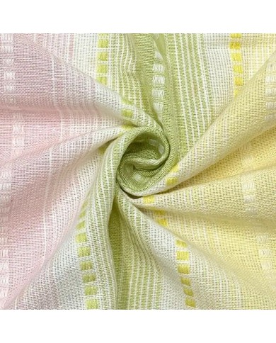 Coupon 100% Coton 300cm x150cm Rayures Pastel