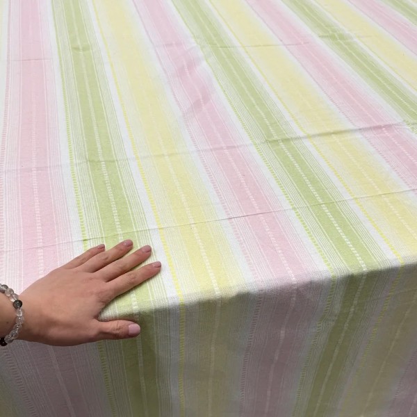 Coupon 100% Coton 300cm x150cm Rayures Pastel