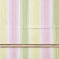 Coupon 100% Coton 300cm x150cm Rayures Pastel