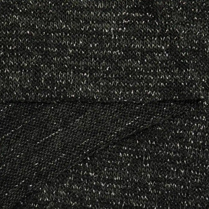 Tissu Maille Polyester Noir Gris Uni Lurex- Coupon 300cm x 150cm