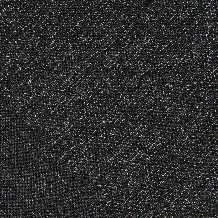 Tissu Maille Polyester Noir Gris Uni Lurex- Coupon 300cm x 150cm