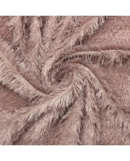 Tissu Polyester Doudou Rose Taupe Uni - Coupon 200cm x200cm
