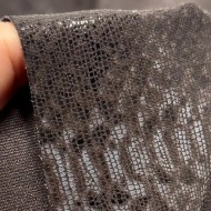 Tissu Toile Coton Polyester Brun Taupe Imitation Reptile - Coupon 300cm x 140cm