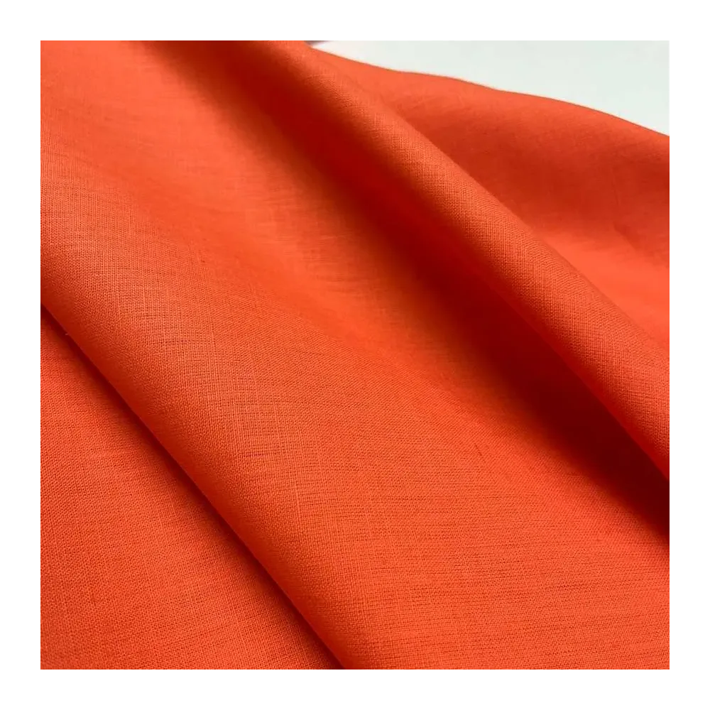 Tissu grande largeur pur lin orange 310cm