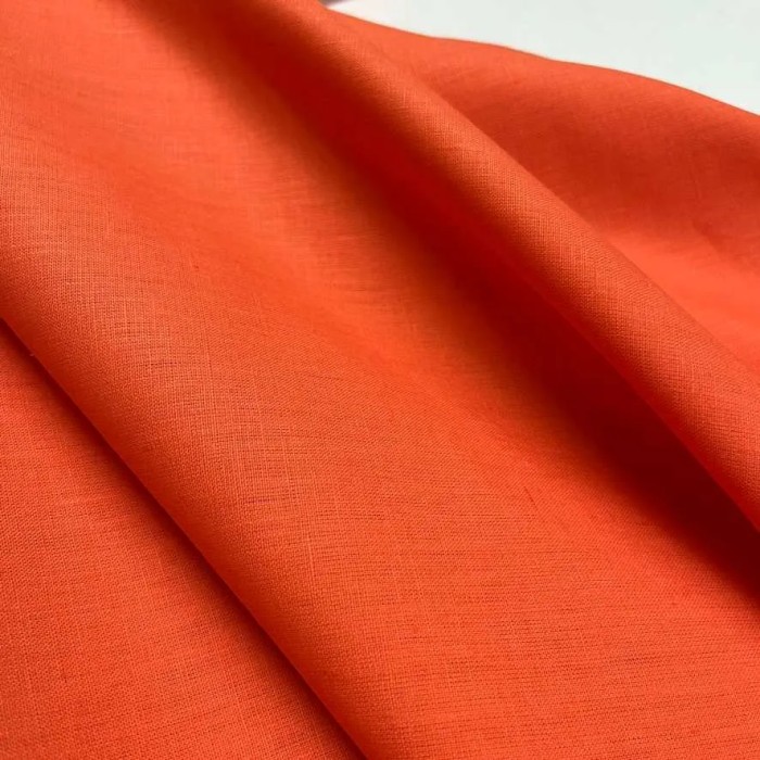 Tissu grande largeur pur lin orange 310cm Tissu grande largeur pur lin orange 310cm