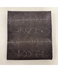 Tissu Toile Coton Polyester Brun Taupe Imitation Reptile - Coupon 300cm x 140cm