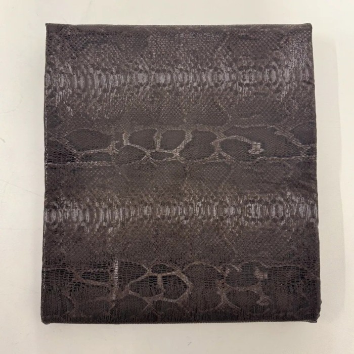 Tissu Toile Coton Polyester Brun Taupe Imitation Reptile - Coupon 300cm x 140cm