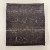 Tissu Toile Coton Polyester Brun Taupe Imitation Reptile - Coupon 300cm x 140cm