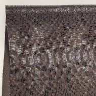 Tissu Toile Coton Polyester Brun Taupe Imitation Reptile - Coupon 300cm x 140cm