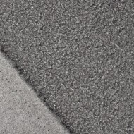 Tissu Polyester Fausse Fourrure Mouton Gris Clair Uni - Coupon 200cm x 145cm