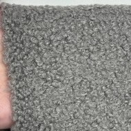 Tissu Polyester Fausse Fourrure Mouton Gris Clair Uni - Coupon 200cm x 145cm